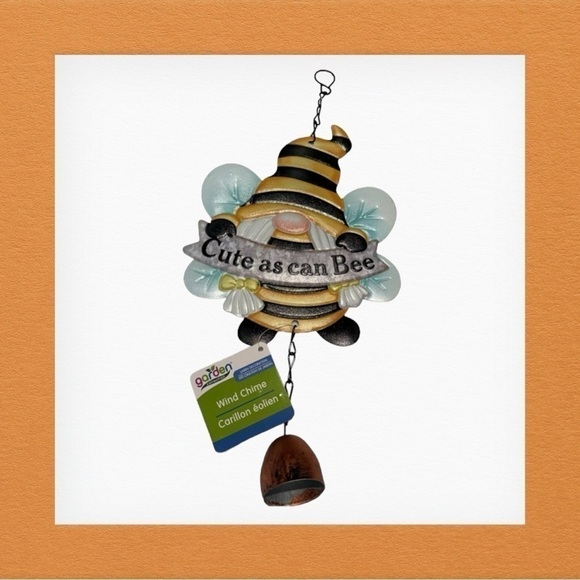 - Cute as can Bee Gnome wind chime (NWT) - Picture 1 of 7